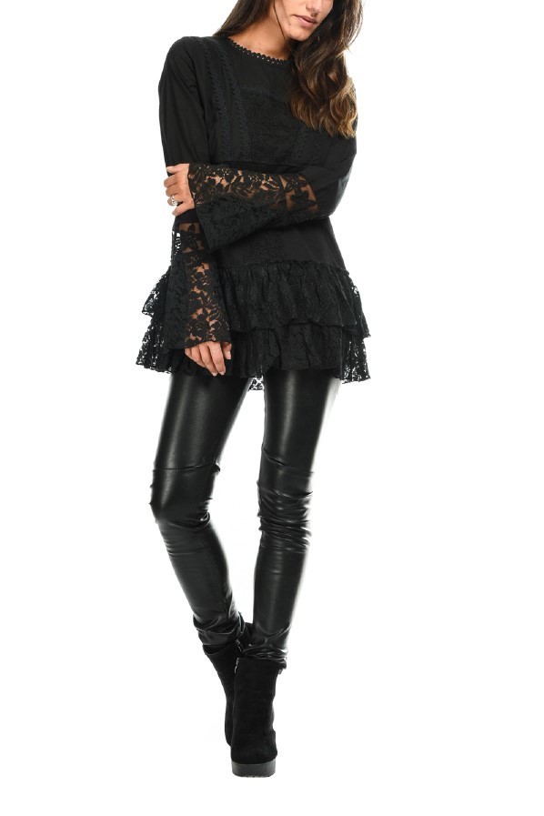 Savage Culture: Luscious Montse in Embroidery & Ruffles Tunic (1 Left!) SAVAGE_31140