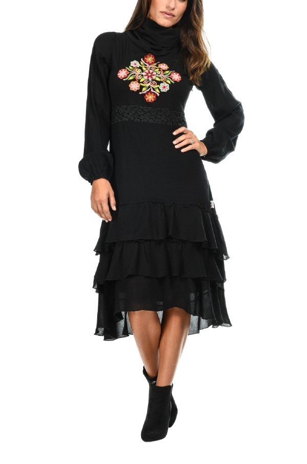 Savage Culture: Sprinkles of Roses Asymmetrical Midi Dress Sonsoles (1 Left!) SAVAGE_31114