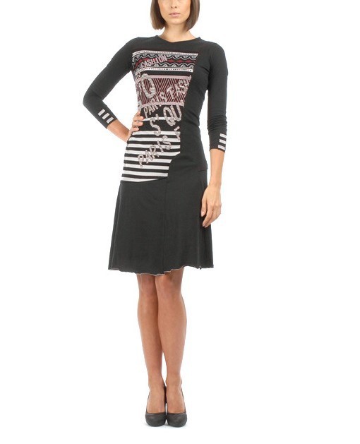 S'Quise Paris: Crinkled Hem & Cuffed Midi Sweater Dress (2 Left!) SQ_1546_N
