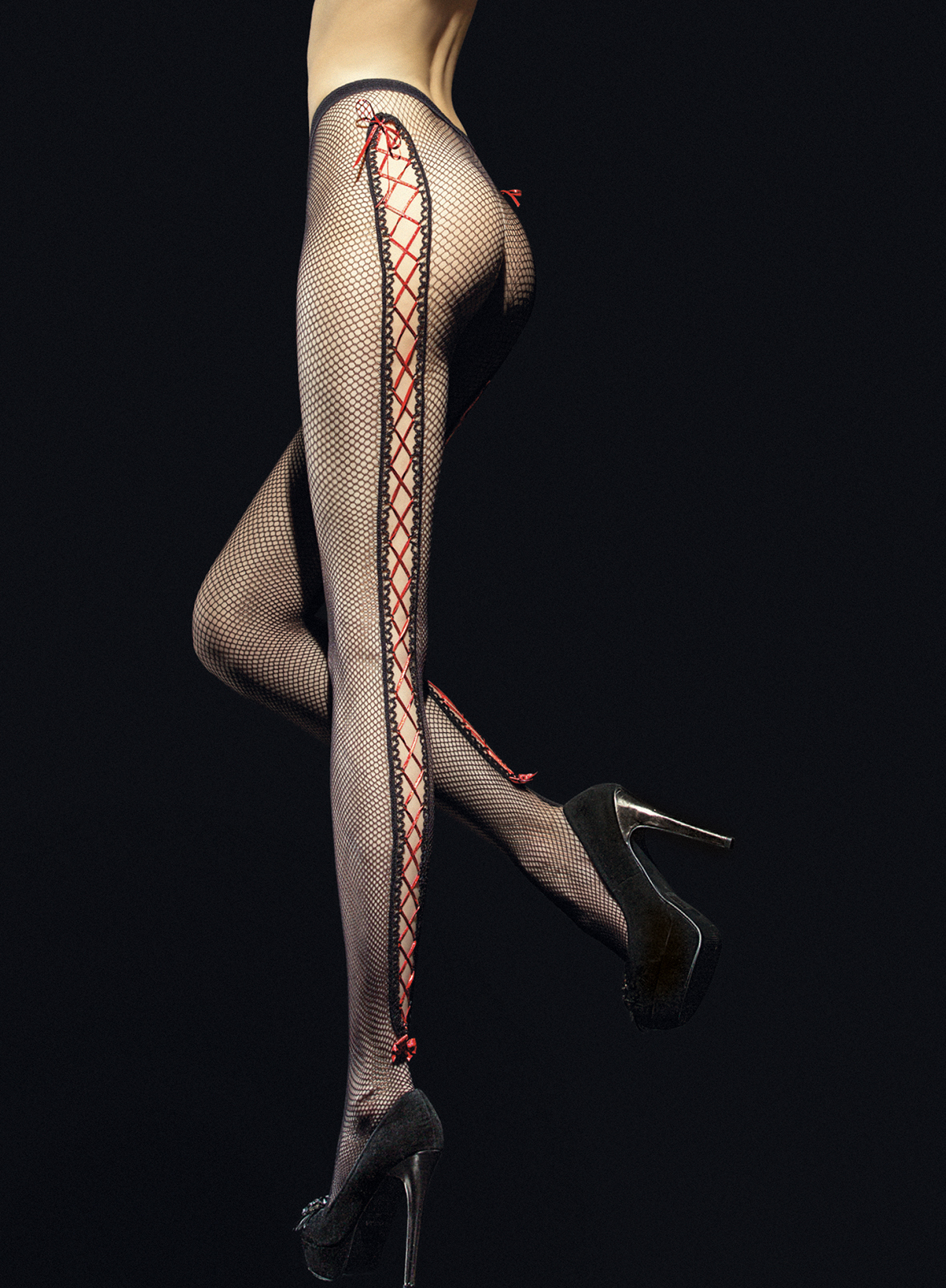 Fiore: Corset Bow Netted Tights FIO_INVITO_N2