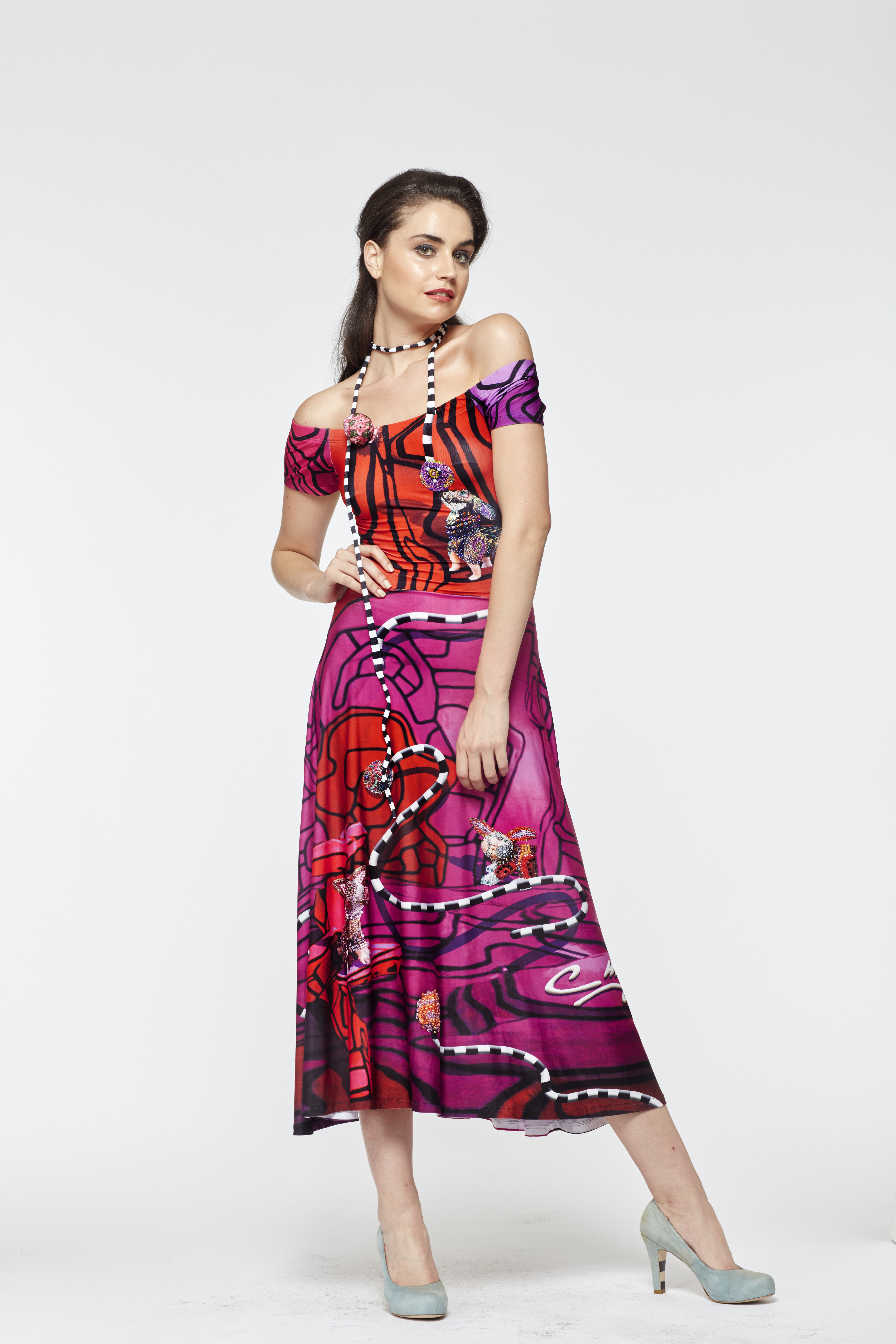 IPNG: Alice In Pink Wonderland Off-The-Shoulder Dress (Ships Immed, 1 Left!)