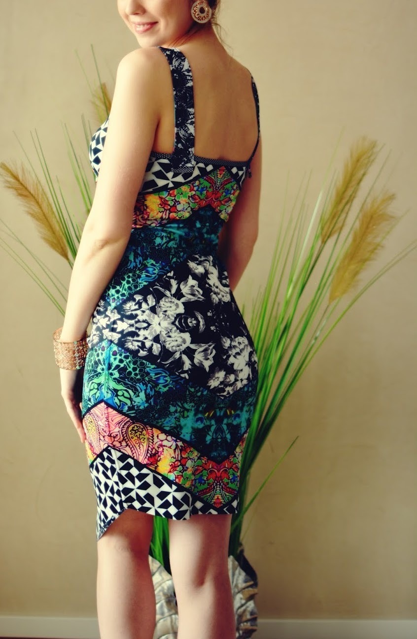 Eroke Italy: Orange Rose Asymmetrical Sheath Dress (Reversible: 2 Dresses in 1!)