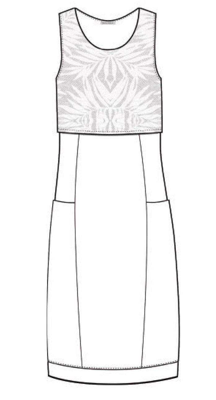 Maloka: Fiji Leaf Bodice Midi Linen Sundress (Many Colors!)