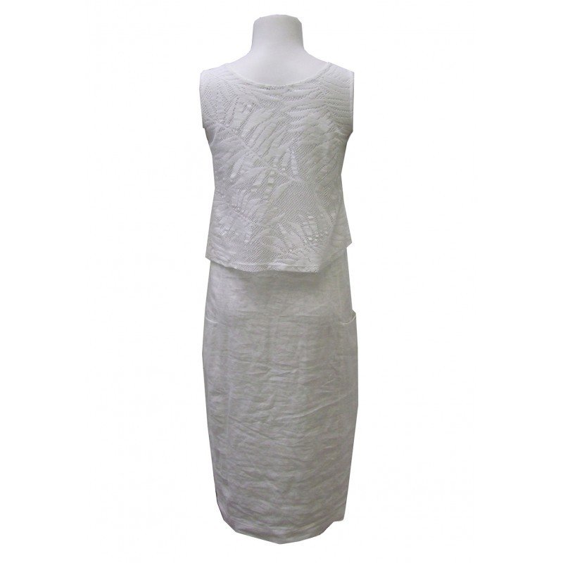 Maloka: Fiji Leaf Bodice Midi Linen Sundress (Many Colors!)