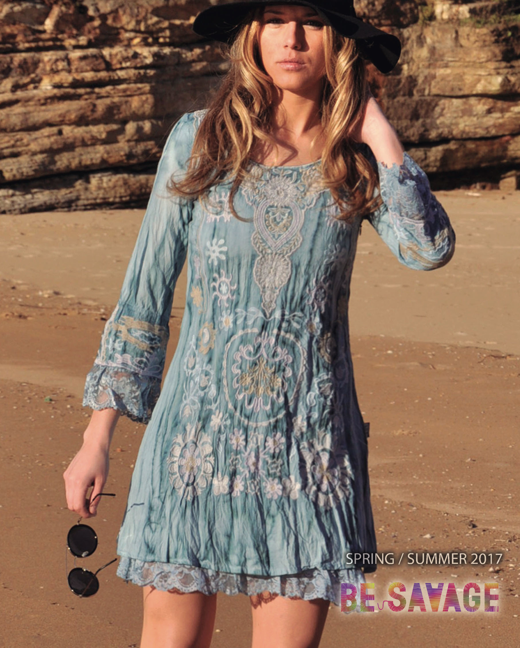 Savage Culture: Crinkled Cotton Nightingale Dress Lissa (More Colors!) SAVAGE_32092