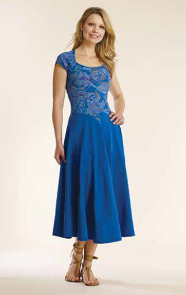Luna Luz: Floral Overdye Waterfall Dress SOLD OUT LL_589P_N