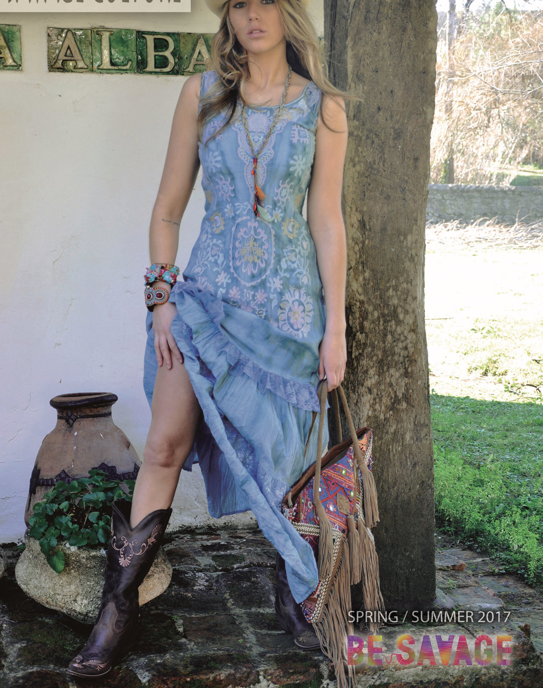 Savage Culture: Crinkled Cotton Nightingale Long Dress Lissa (More Colors!) SAVAGE_32094