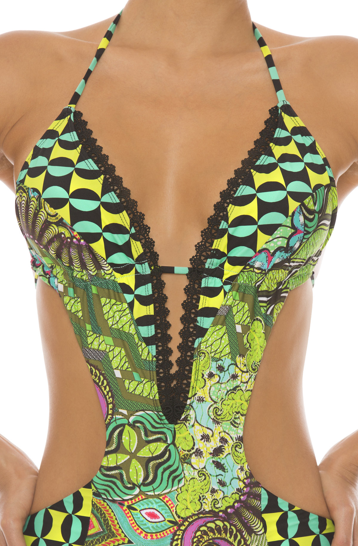 Paradizia Swimwear: Pink Martini Cutout Monokini (1 Left!)