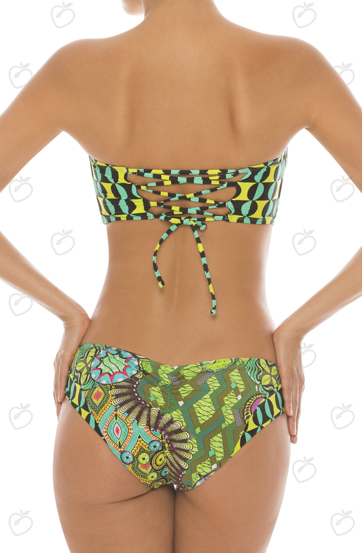 Paradizia Swimwear: Pink Martini Bustier (Shown with matching Hipkini)