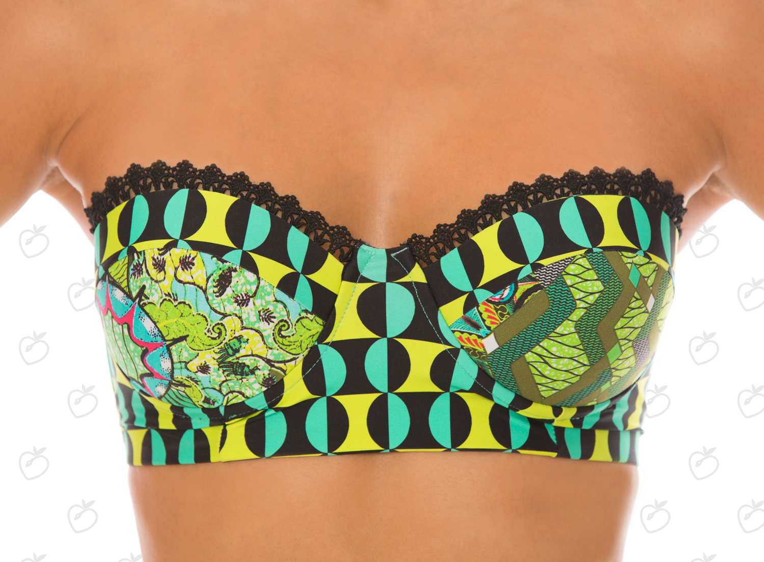 Paradizia Swimwear: Pink Martini Bustier (Shown with matching Hipkini)
