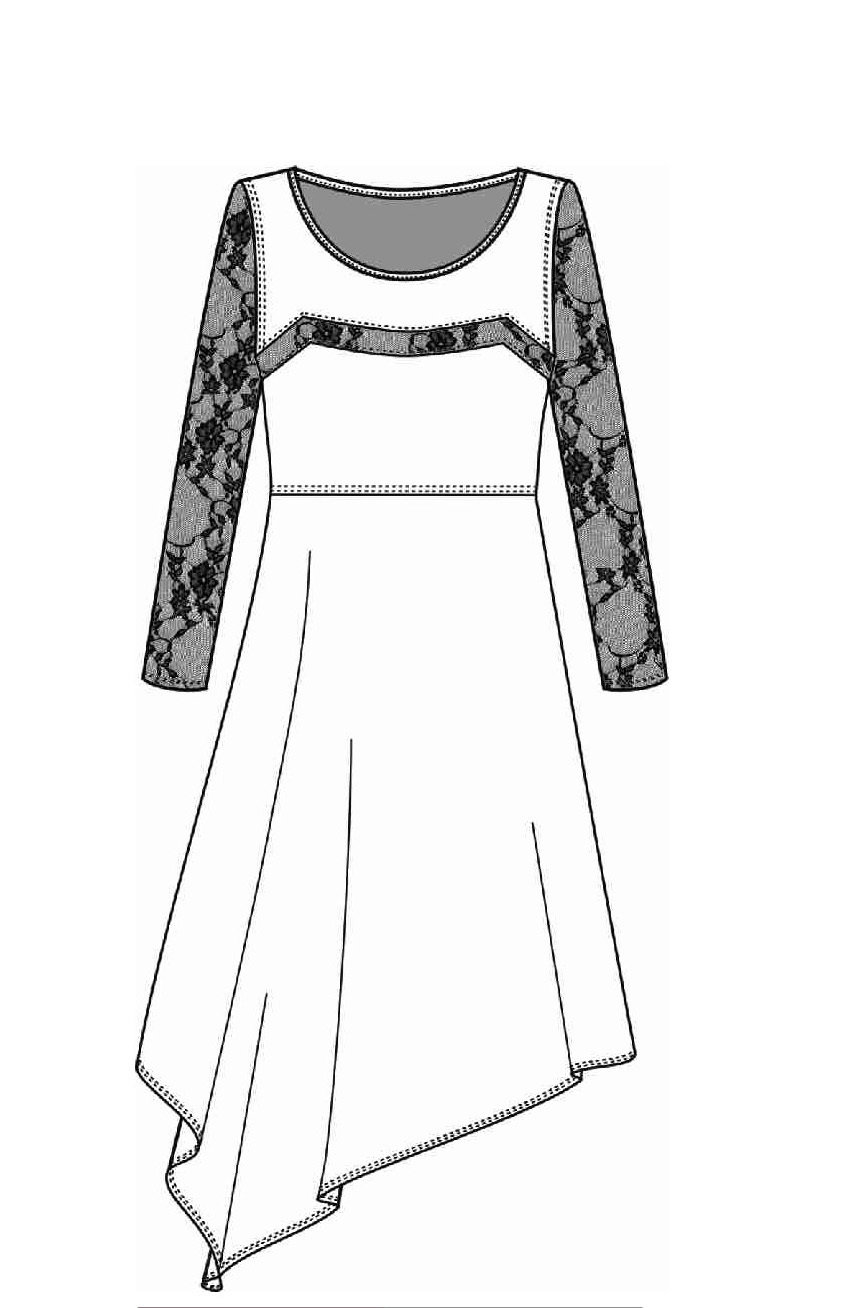 Maloka: Asymmetrical Cherry Lace Dress (Only Wine, Black & Titanium Left!)