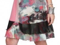 S'Quise Paris: Pink Sand Color Block Cotton Midi Dress