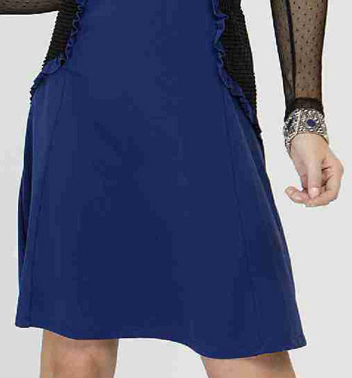 Maloka: Side Ruffled & Laced Midi Nylon Dress (1 Left!)