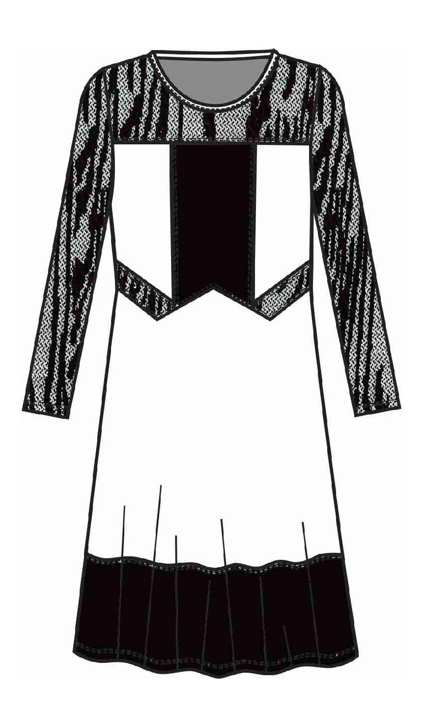 Maloka: Diamond Bodice Jacquard Dress (2 Left!)