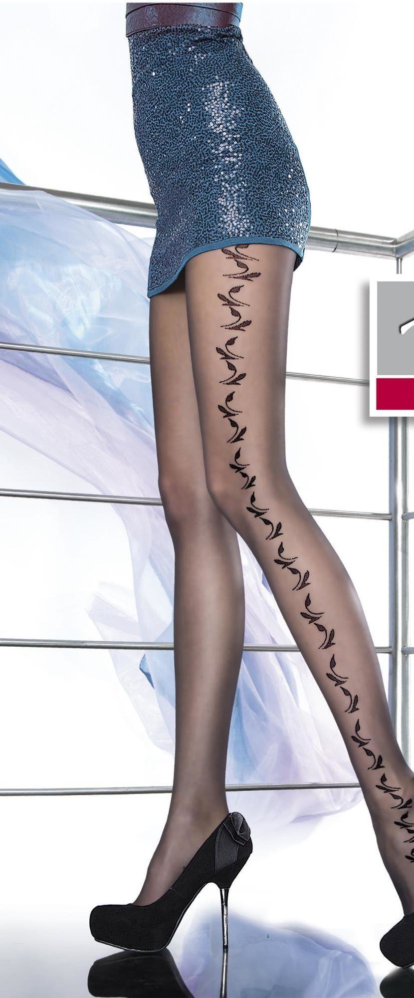 Fiore: Falling Rose Petals Matte Sheer Tights FIO_ZILDA
