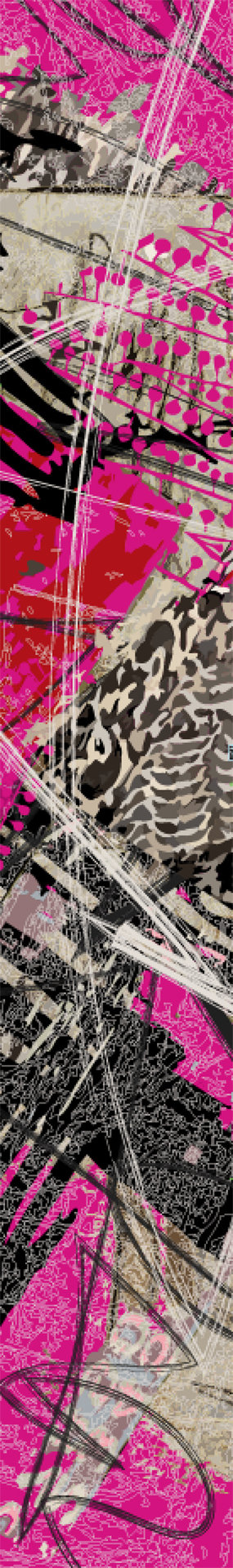 Volt Design: Pink Forest Abstract Art A-line Dress (Some Ship Immed!)