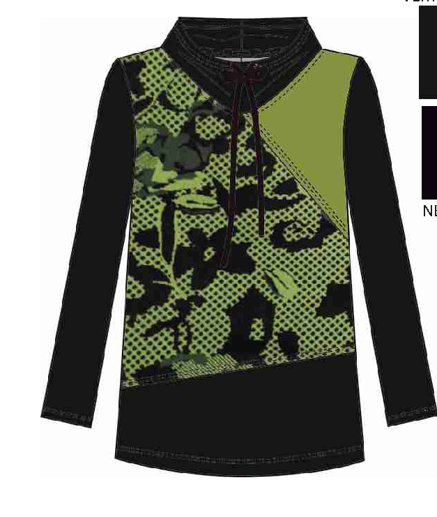 Maloka: Jacquard Flower Swivel Neck Sweater ( 1 Left!)