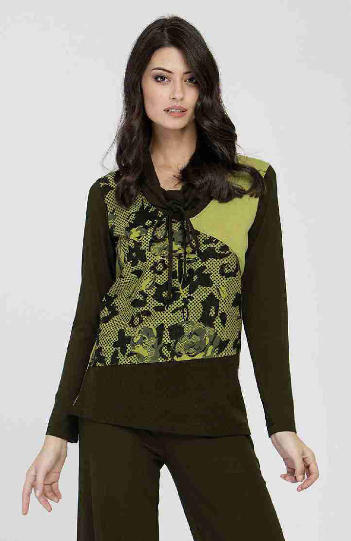 Maloka: Jacquard Flower Swivel Neck Sweater ( 1 Left!)