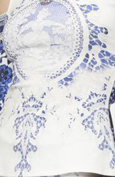 IPNG: Blue Ice Cutout Shoulder Top SOLD OUT
