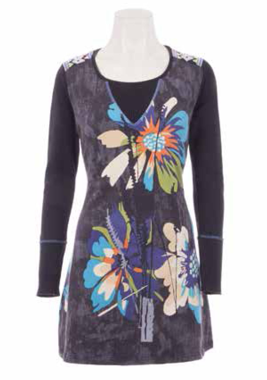 Savage Culture: Blue Violet Cotton Tunic Randa