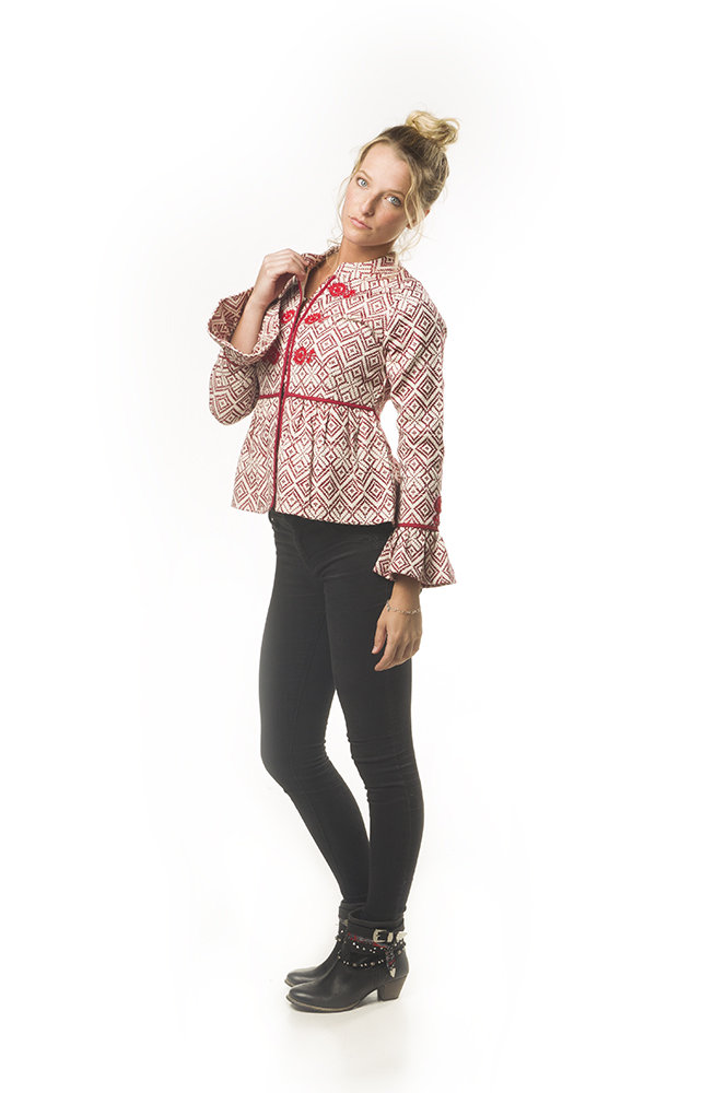 Savage Culture: Ruffles & Colorblock Firebird Nelia Jacket