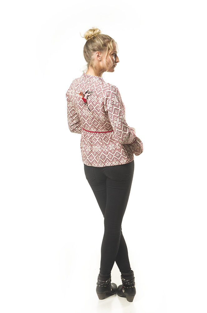 Savage Culture: Ruffles & Colorblock Firebird Nelia Jacket