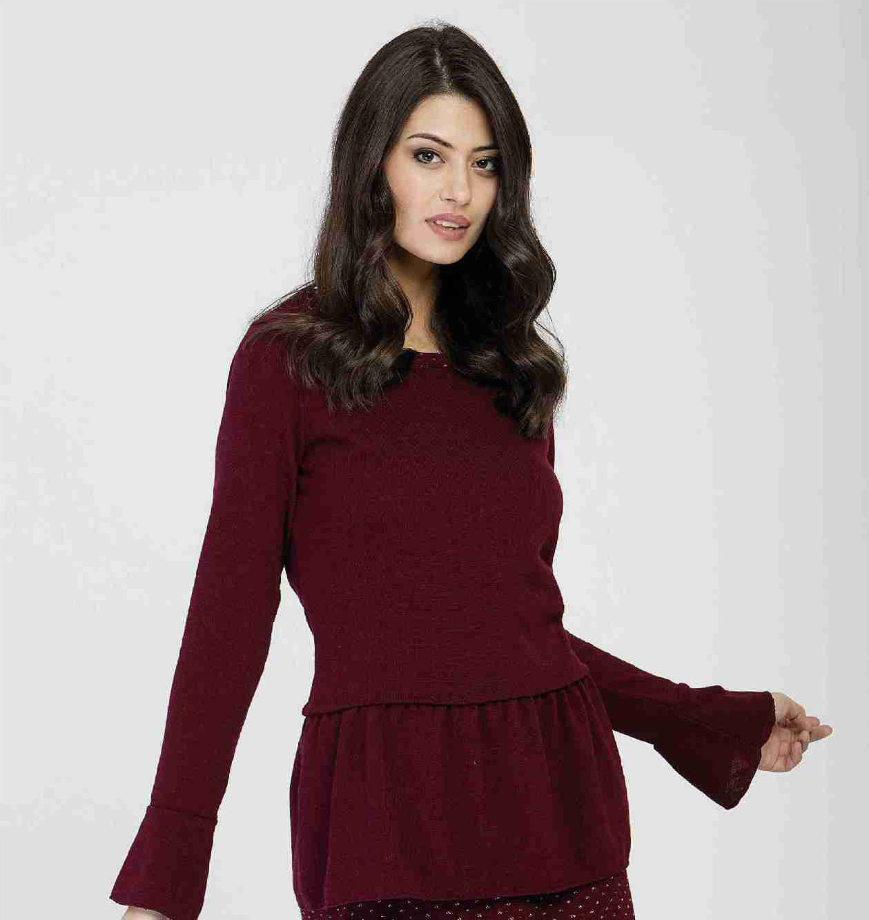 Maloka: Soft Ruffles Wool Tricot Sweater (Few Left!) MK_OTKA_N