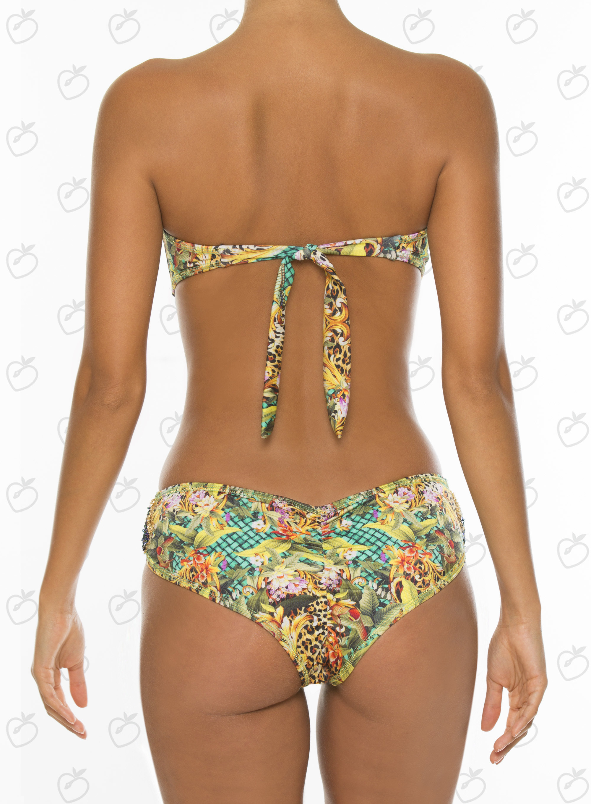 Paradizia Swimwear: Emerald Crystals Jaguar Cutout Monokini
