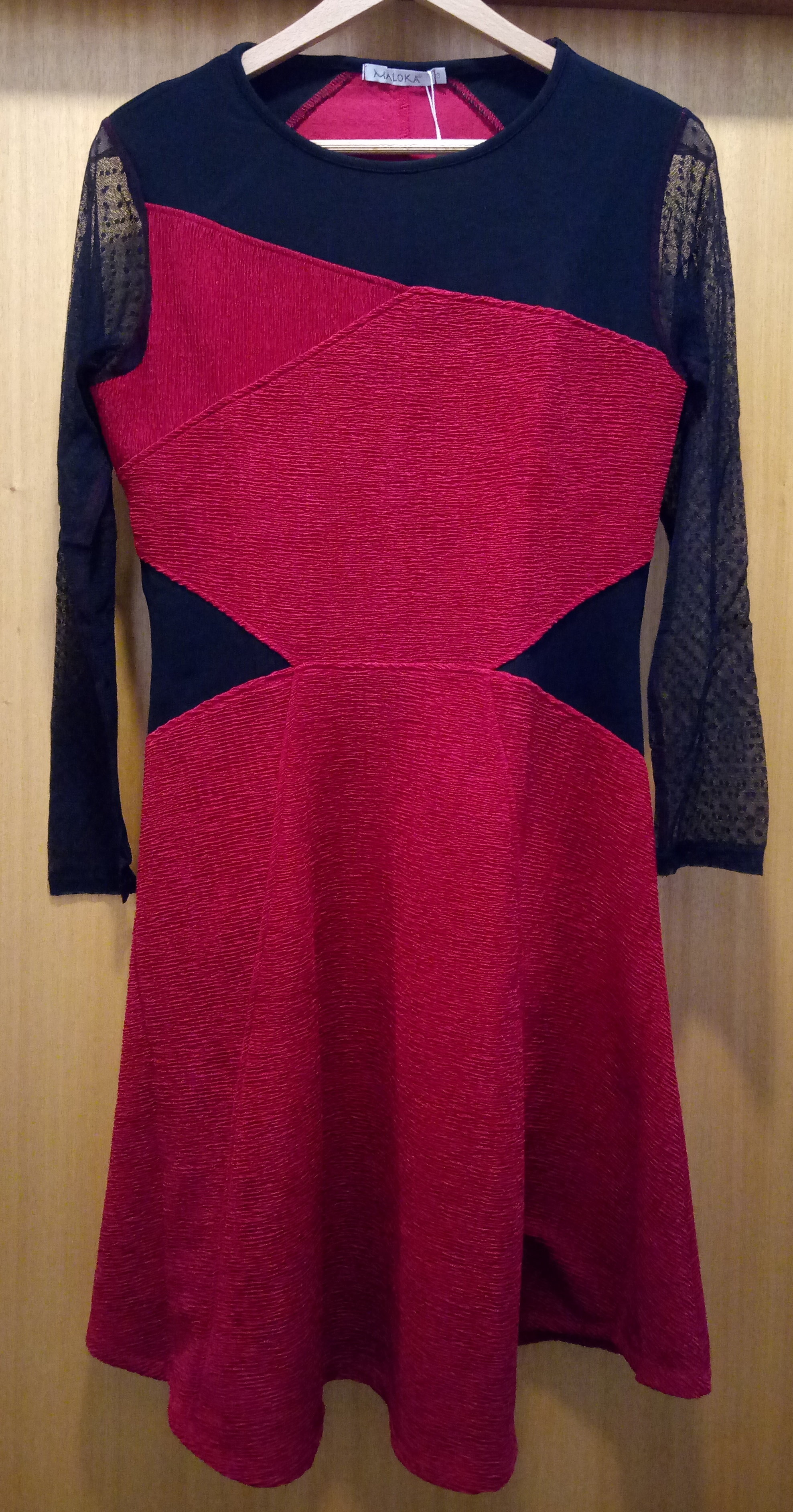 Maloka: Diamond Twist Scrunched Ribbon Dress