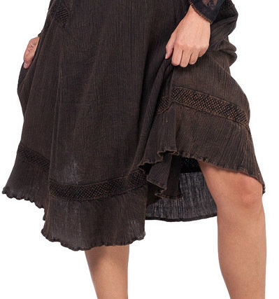 Savage Culture: Bittersweet Embroidered Truffle Midi Dress Antika