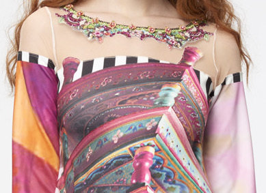 IPNG: Pink Lotus Colorium Cold Shoulder Dress (Ships Immed, 1 Left!)