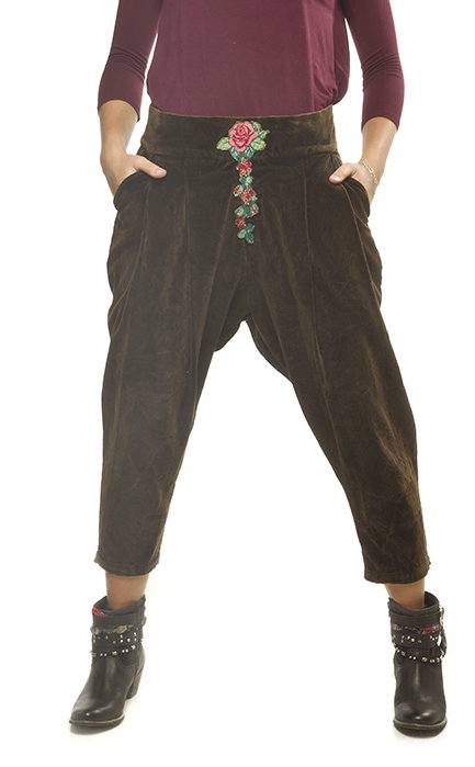 Savage Culture: Rosette Cropped Cotton Pant Antika SAVAGE_33212