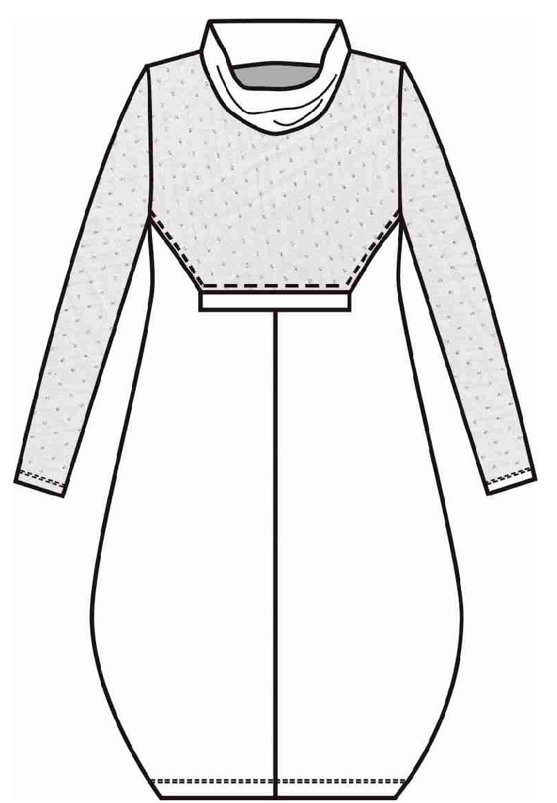Maloka: Inverted Rose Bud Wool Midi Dress (1 Left in Blue Marine!)