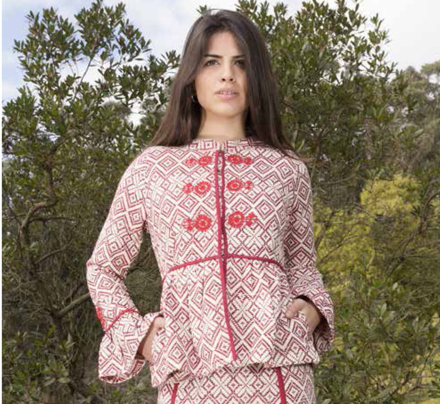 Savage Culture: Ruffles & Colorblock Firebird Nelia Jacket