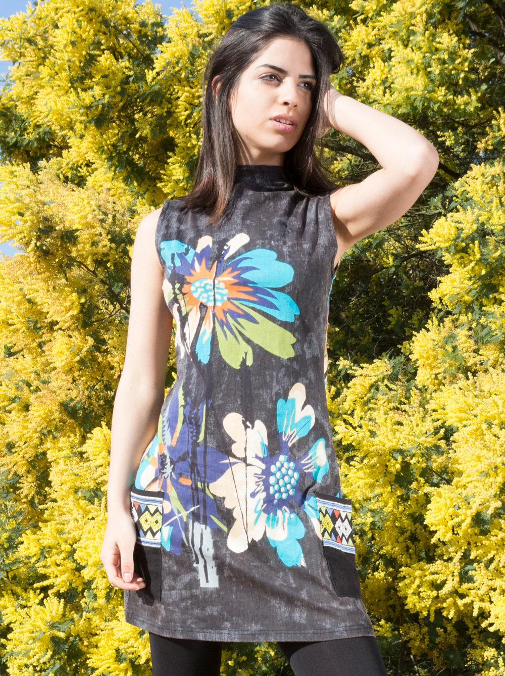 Savage Culture: Blue Violet Pocket Cotton Tunic Randa SAVAGE_33310