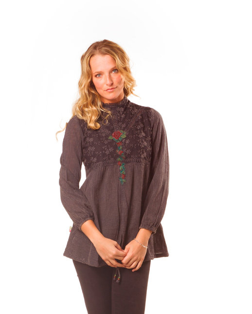 Savage Culture: Bittersweet Embroidered Truffle Tunic Antika SAVAGE_33214