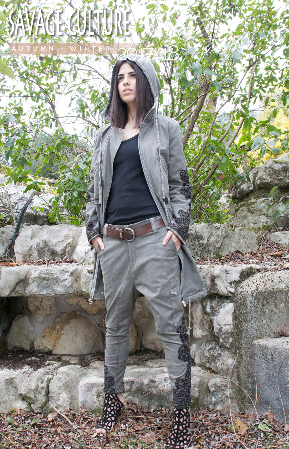 Savage Culture: Lotus Pull-Tie Waist Coat Garland