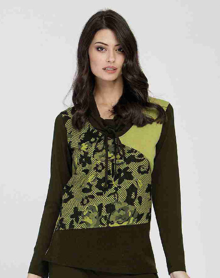 Maloka: Jacquard Flower Swivel Neck Sweater ( 1 Left!) MK_EBBA_N1