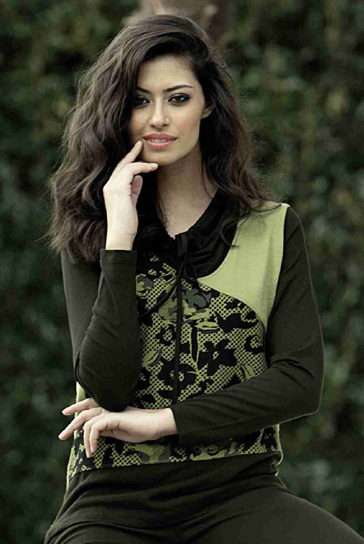 Maloka: Jacquard Flower Swivel Neck Sweater ( 1 Left!)