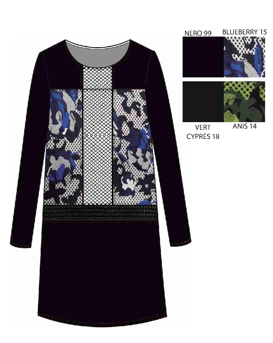Maloka: Jacquard Flower Mixed Media Dress