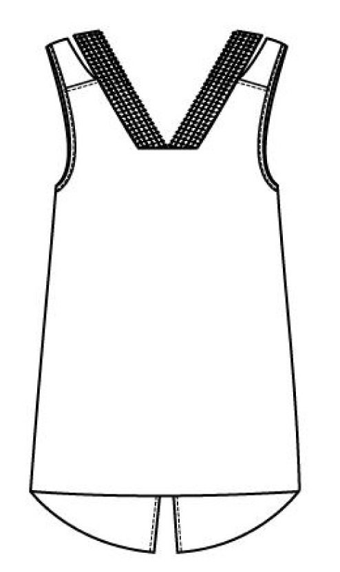 Maloka: Slit Back Arabesque Neck Fit & Flare Tunic (More Colors!)