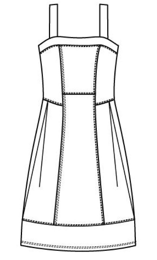 Maloka: Flirty Boxed Bodice Fit & Flare Dress (1 Left!)