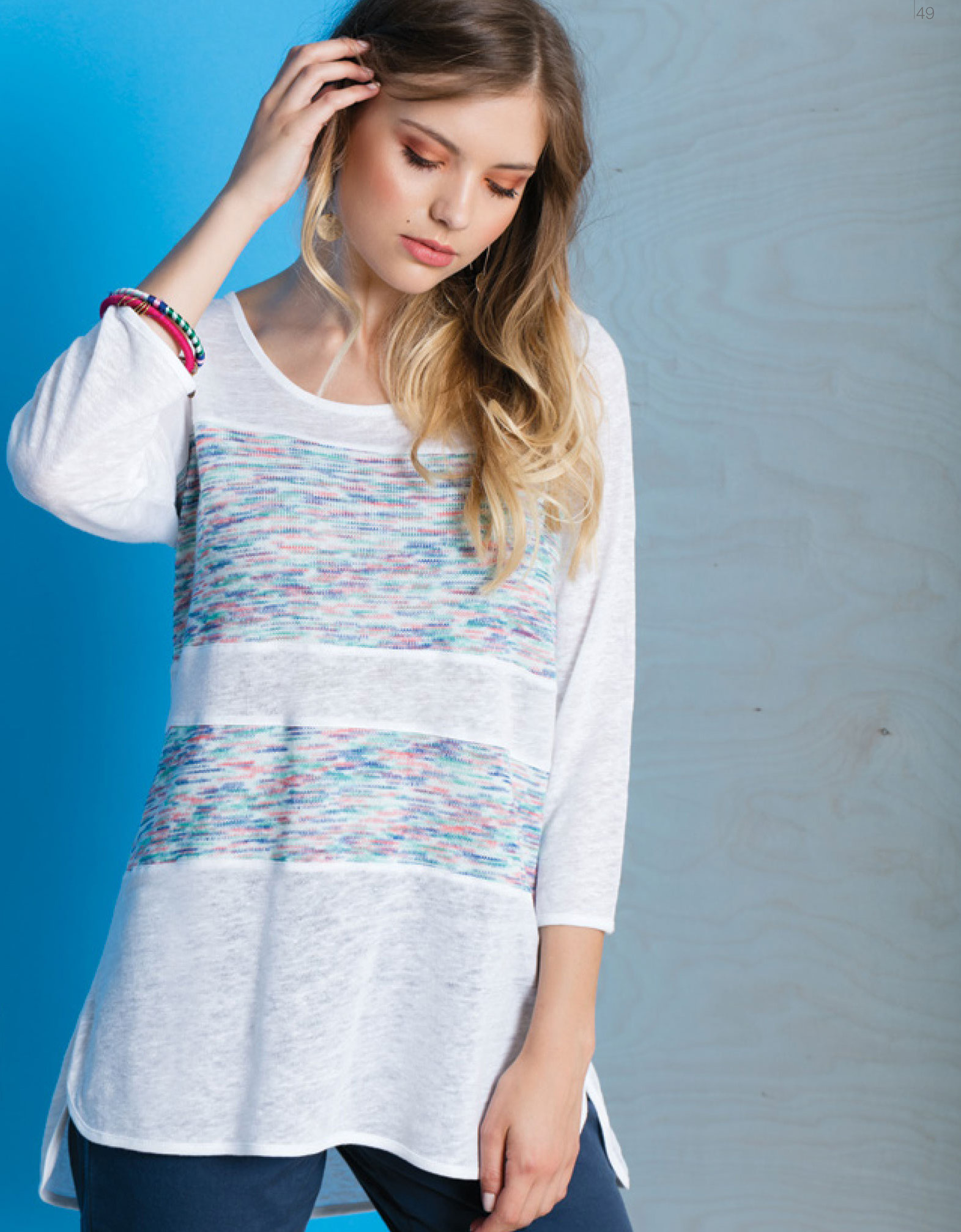 Maloka: Shades Of A Snowy Sky Linen High Low Tunic (Few Left!) MK_FLEURY