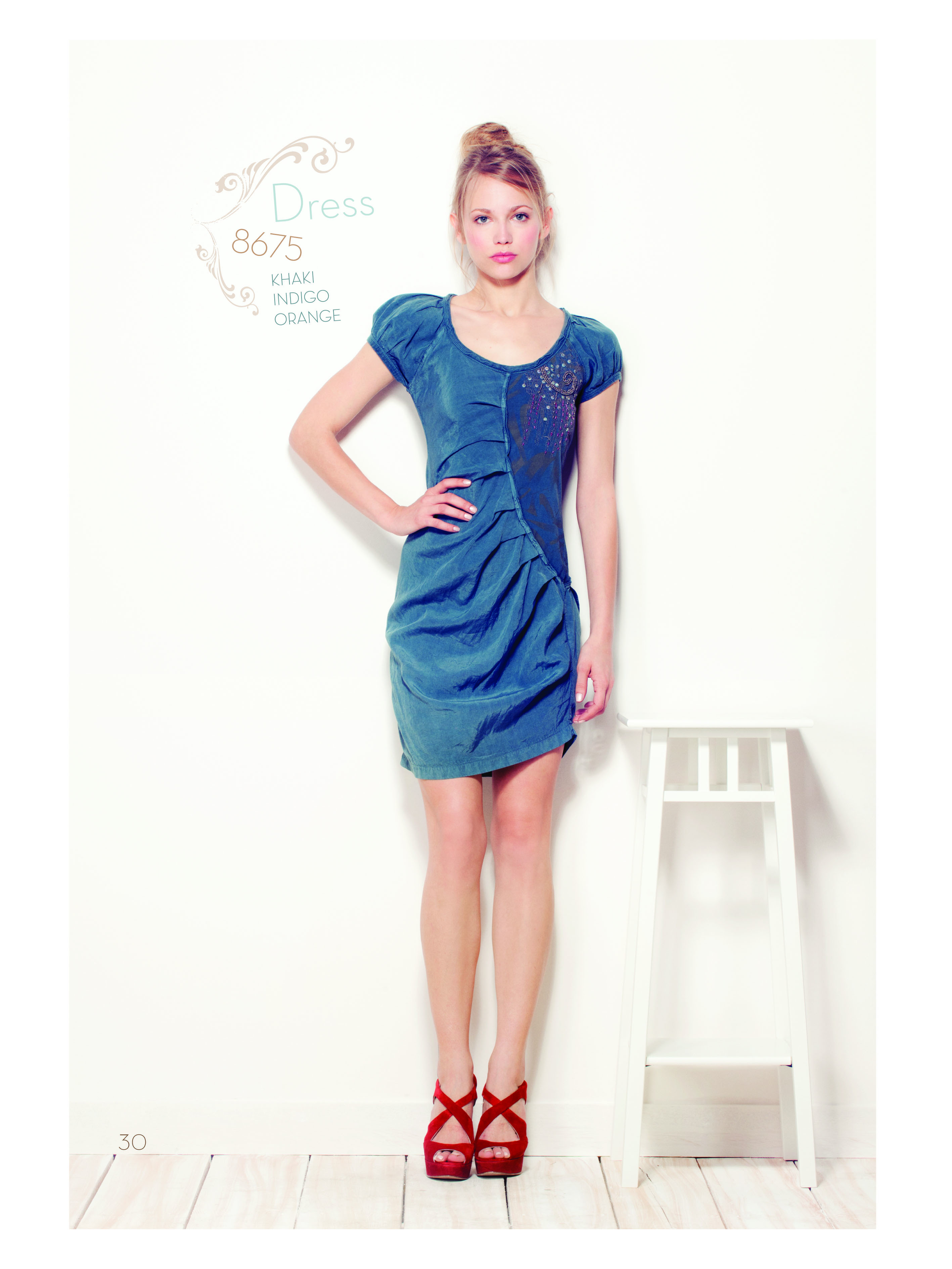 Angels Never Die Diagonally Ruched Dress AND_8675