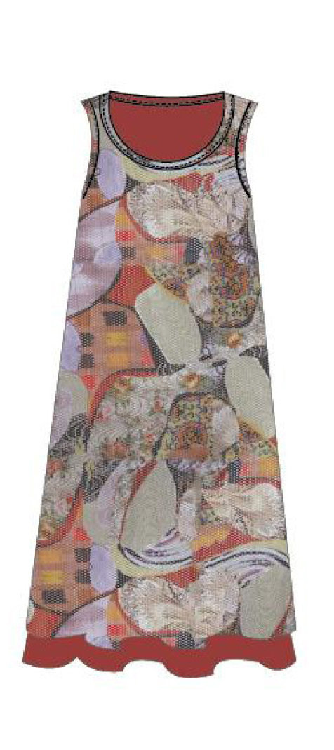 Maloka: Puzzle Pieces Abstract Art Midi Dress (Few Left!)