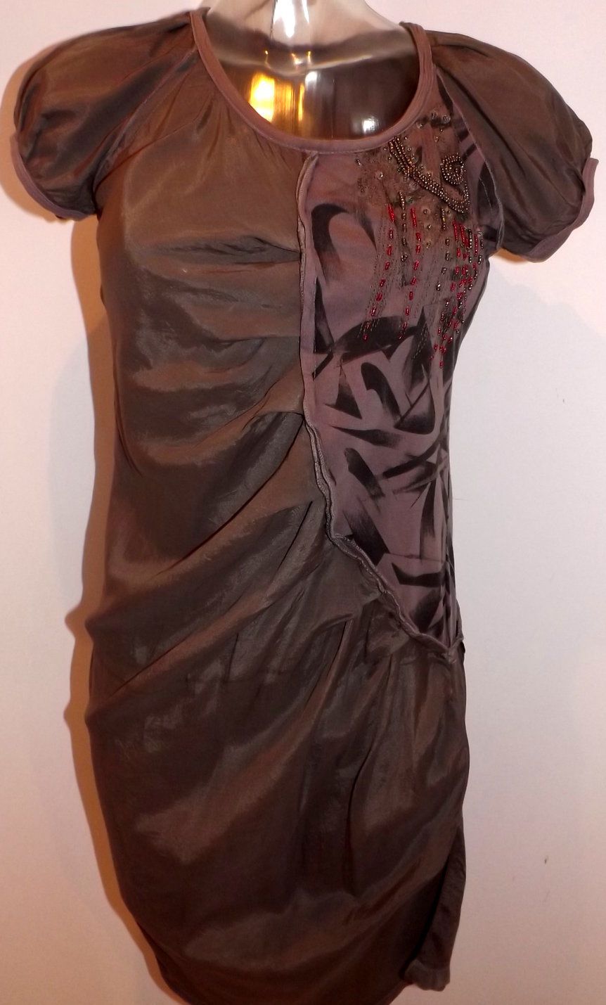 Angels Never Die Diagonally Ruched Dress