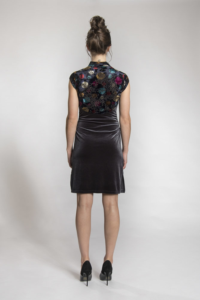 Myco Anna: Velvet Flower Petal Geisha Dress