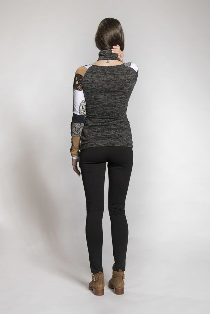 Myco Anna: French Twist Keyhole Patchwork Tunic (1 Left!)