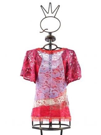 Save The Queen: Floral Lace Cotton Flared Tunic