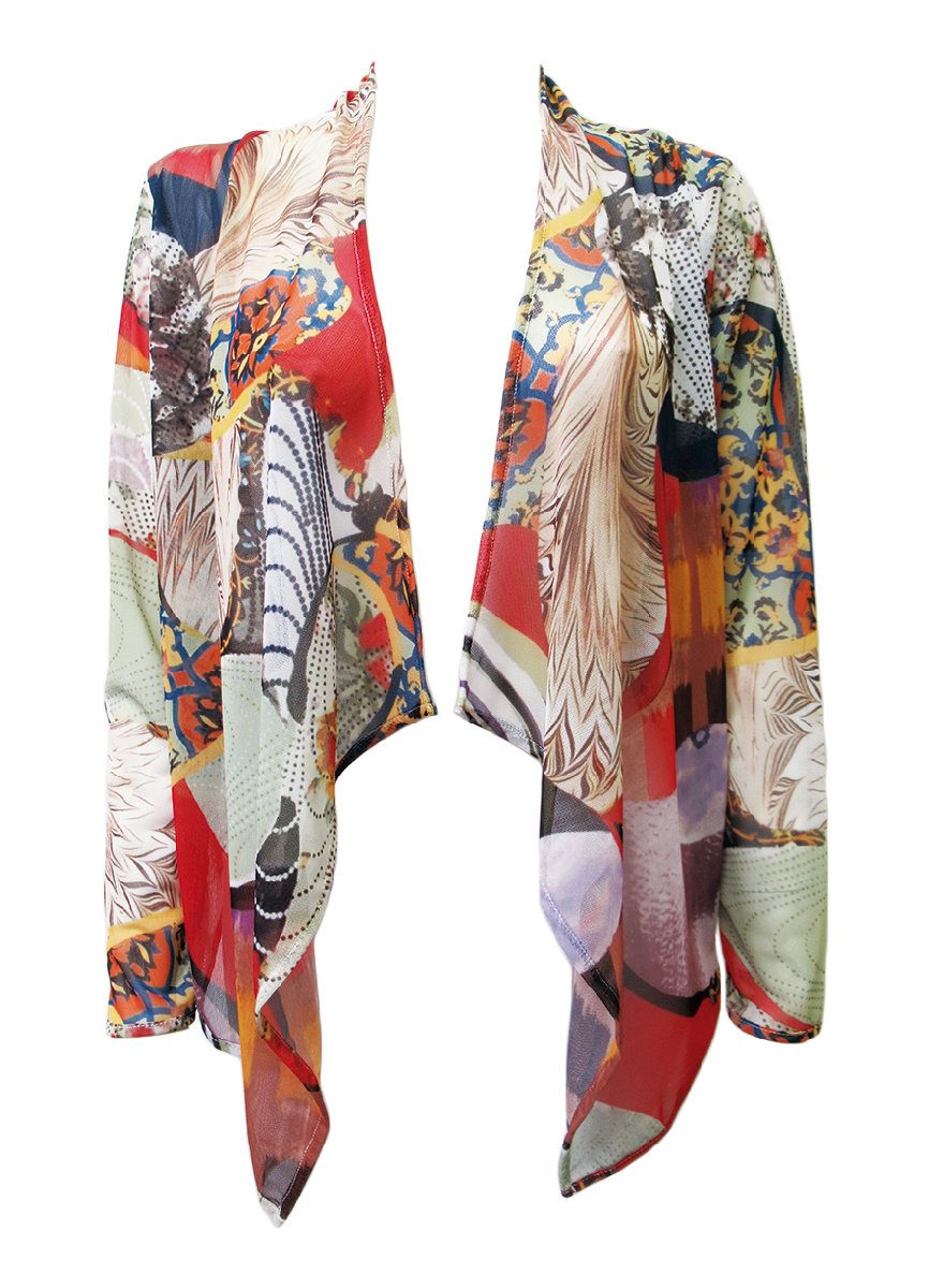Maloka: Puzzle Pieces Abstract Art Asymmetrical Bolero (1 Left!)